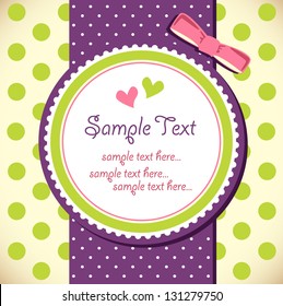 Template frame design for greeting card