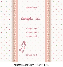 Template frame design for greeting card eps10