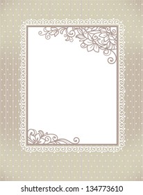 Template frame design for greeting card