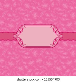 Template frame design for greeting card . Seamless background. Vector illustration.