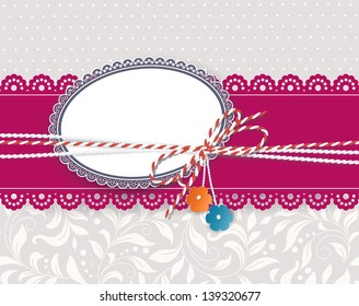Template  frame design for greeting card