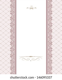 Template frame design for greeting card
