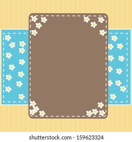 Template frame design for greeting card or invitation card
