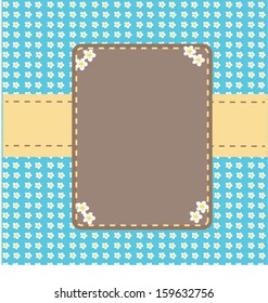 Template frame design for greeting card or invitation card 