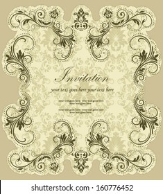 Template frame design for greeting card