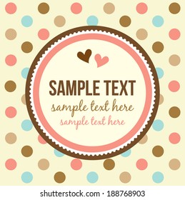 Template frame design for greeting card