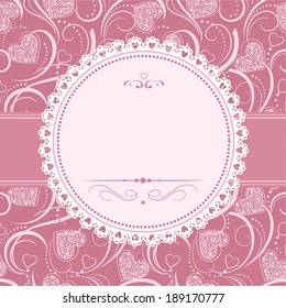 Template frame design for greeting card