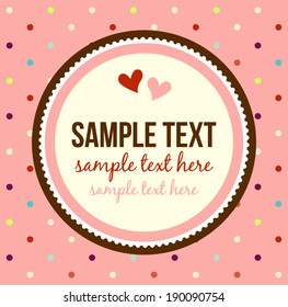 Template frame design for greeting card 