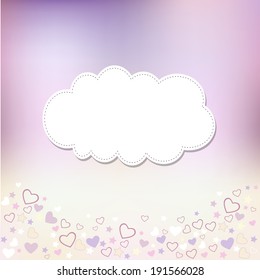 Template frame design for greeting card, vector illustration