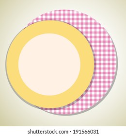 Template frame design for greeting card, vector illustration