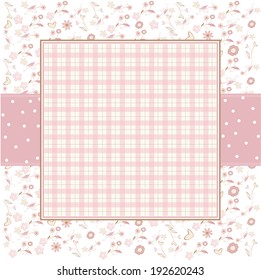 Template frame design for greeting card, vector illustration