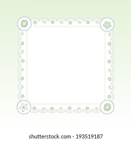 Template frame design for greeting card, vector illustration