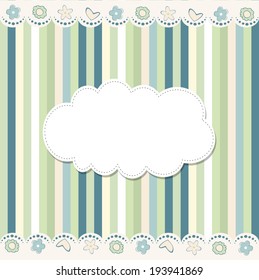 Template frame design for greeting card, vector illustration