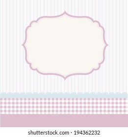 Template frame design for greeting card, vector illustration