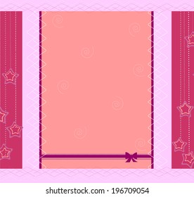 Template frame design for greeting card art
