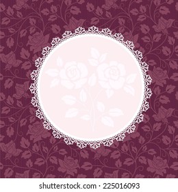 Template frame design for greeting card
