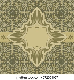 Template frame design for greeting card, vector Illustration