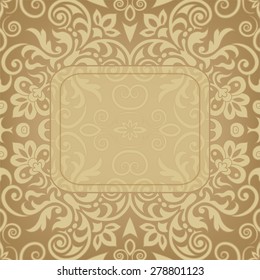 Template frame design for greeting card, vector Illustration