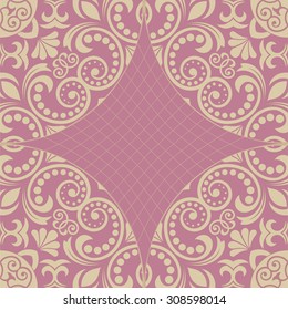 Template frame design for greeting card, vector Illustration