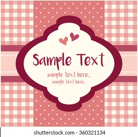 Template frame design for greeting card