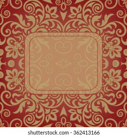 Template frame design for greeting card, vector Illustration