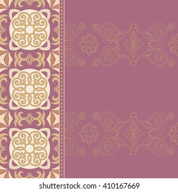 Template frame design for greeting card, vector Illustration