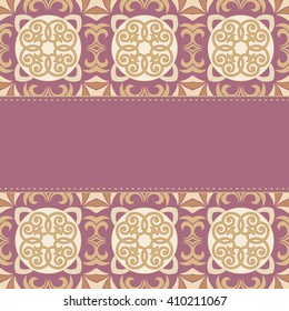 Template frame design for greeting card, vector Illustration