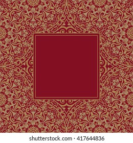 Template frame design for greeting card, vector Illustration