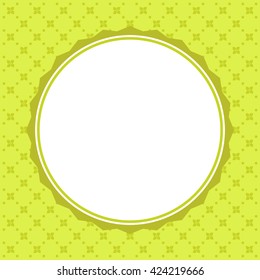 Template frame design for greeting card. Vector.