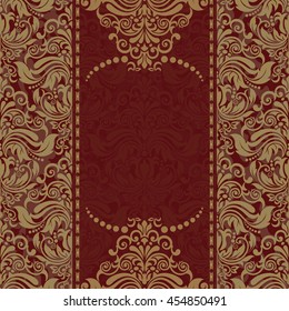 Template frame design for greeting card, vector Illustration
