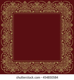Design de quadro de modelo para cartão de saudação, Ilustração de vetor