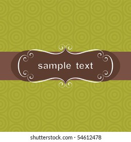 Template frame design for greeting card