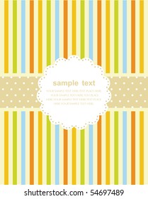 Template frame design for greeting card