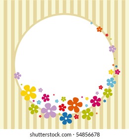 Template frame design for greeting card