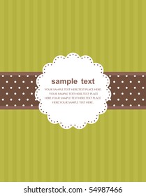 Template frame design for greeting card