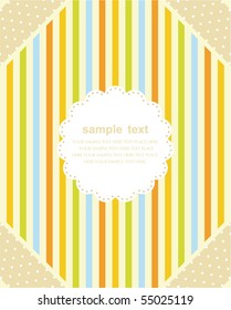 Template frame design for greeting card