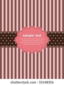 Template frame design for greeting card