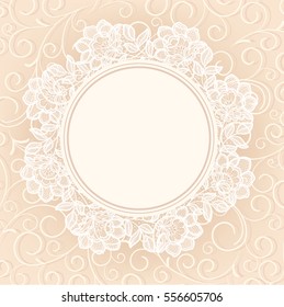 Template  frame design for greeting card