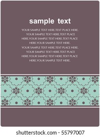 Template frame design for greeting card