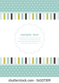 Template frame design for greeting card