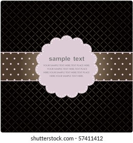 Template frame design for greeting card