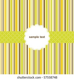 Template frame design for greeting card