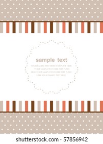 Template frame design for greeting card