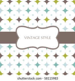 Template frame design for greeting card