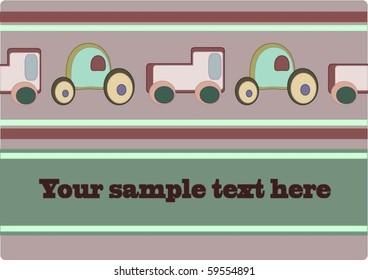 Template frame design for greeting card