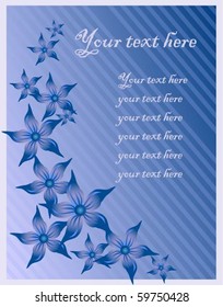 Template frame design for greeting card