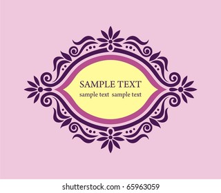 Template frame design for greeting card