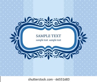 Template frame design for greeting card