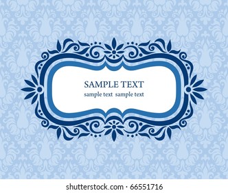 Template frame design for greeting card