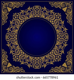 Template frame design for greeting card, vector Illustration